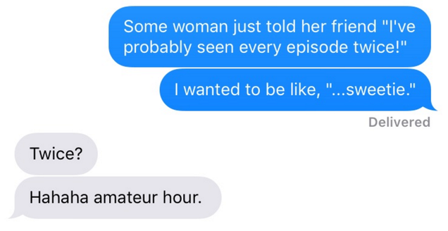 A text conversation between the author and his sister.